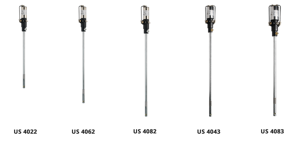 Bombas neumáticas a piston para el trasvase de grasas US 4022-4062-4082-4083-4043